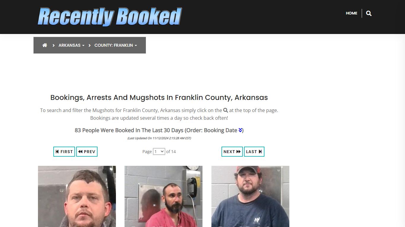 Bookings, Arrests and Mugshots in Franklin County, Arkansas